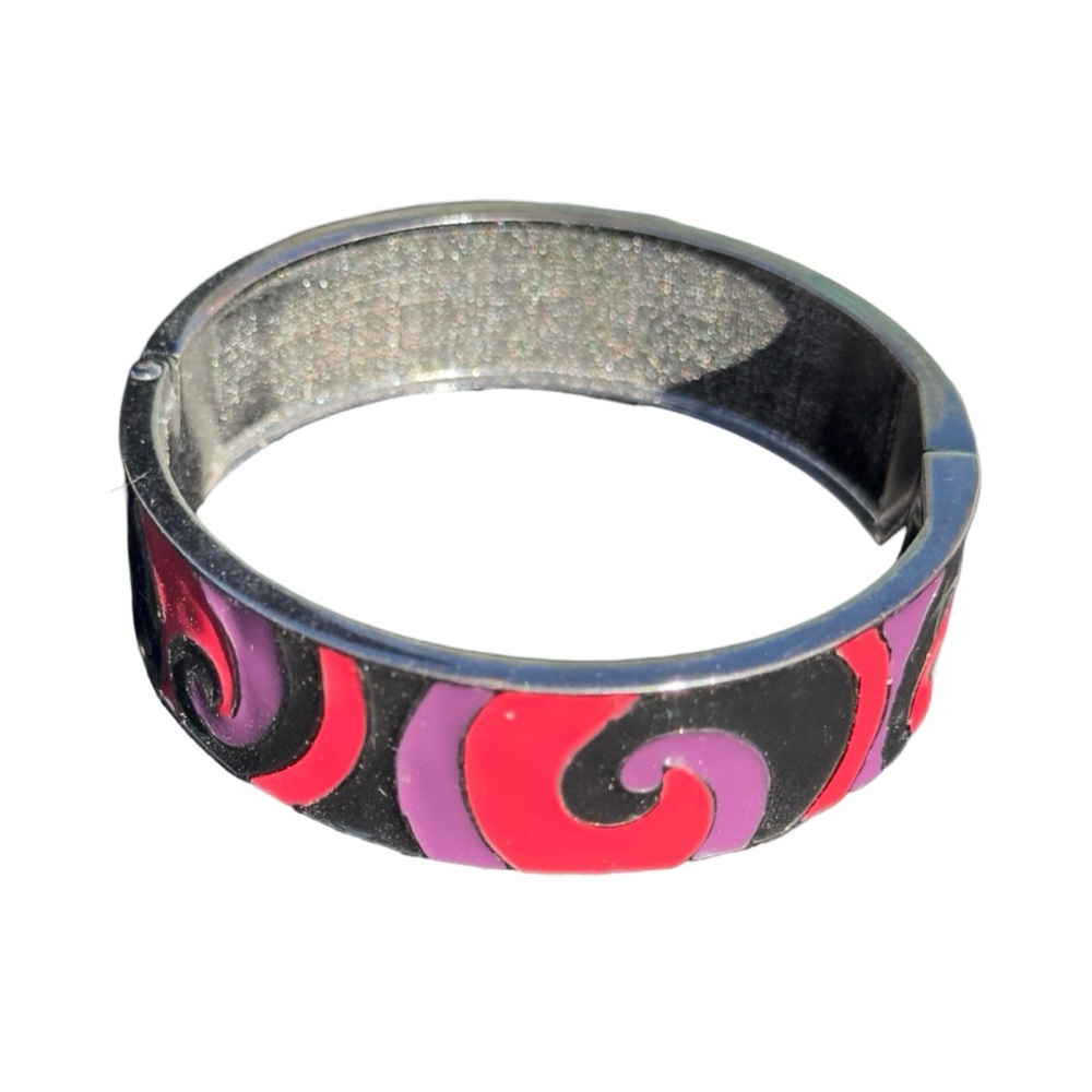Colorful Mod Swirl Bangle Bracelet